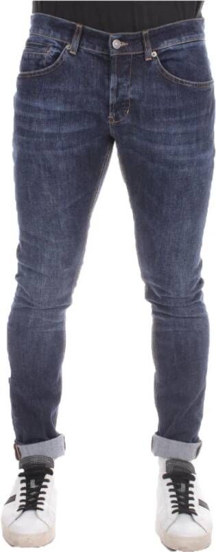 Dondup Slim-Fit Jeans met Mid-Rise Blue Heren