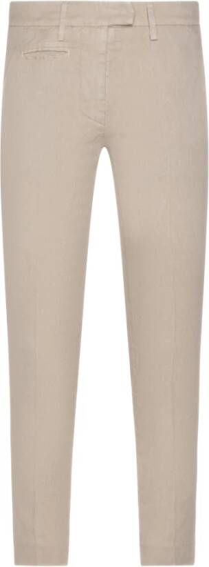 Dondup Beige Perfect Croppet Slim Chino Jeans Beige Dames