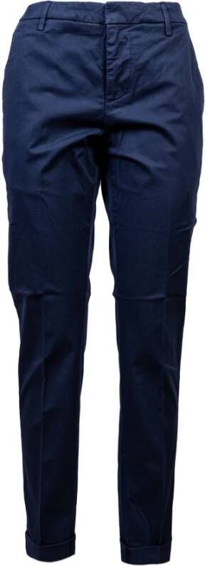 Dondup Gaubert Chinos Stijlvolle en comfortabele broek voor elke gelegenheid Blue