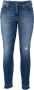Dondup Slim Fit Rose Jeans met Onderste Split Blue Dames - Thumbnail 1
