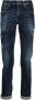 Dondup Slim-Cut Opgerolde Zoom Distressed Jeans Blue Heren - Thumbnail 1