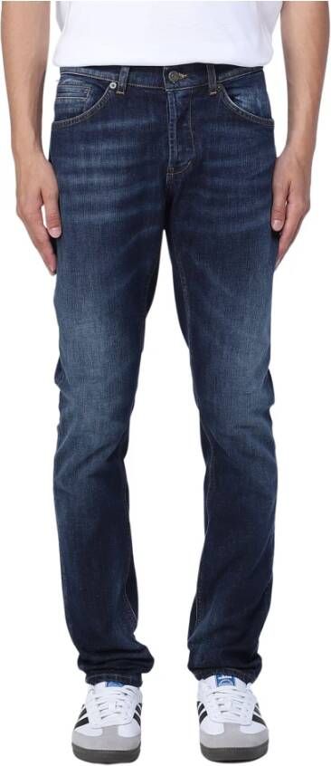Dondup Slim-Fit Jeans met knoopsluiting Blue Heren