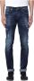 Dondup Slim-Cut Opgerolde Zoom Distressed Jeans Blue Heren - Thumbnail 2