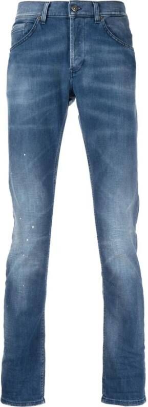 Dondup Moderne Slim-Cut Leg Jeans Blue Heren