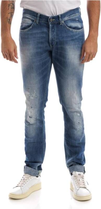 Dondup Slim-fit jeans Blauw Heren