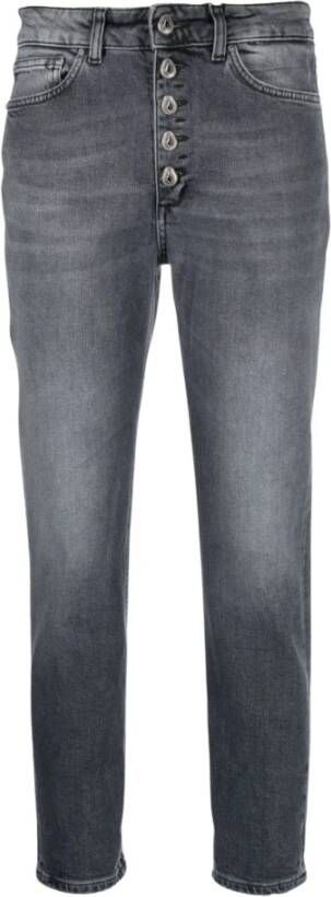 Dondup Grijze Slim-Fit Stonewashed Jeans Gray Dames