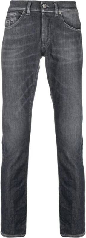 Dondup Slim-fit Jeans van Stretch Organisch Katoen Gray Heren