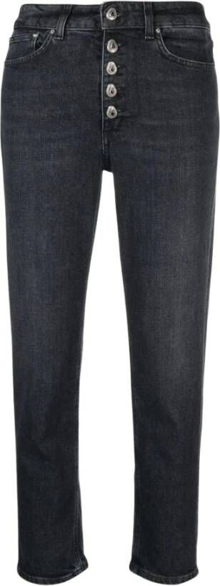 Dondup Slim-Fit Zwarte Jeans Black Dames