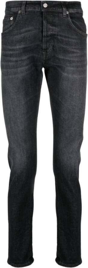 Dondup Slim-Fit Distressed Zwarte Jeans Black Heren