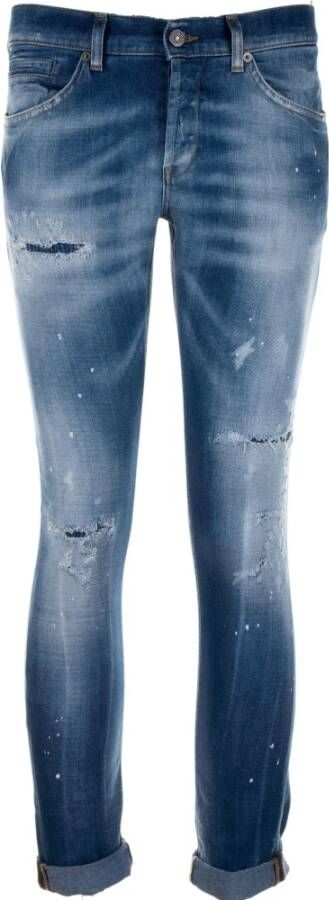 Dondup Slim-Fit Jeans Upgrade voor Vrouwen Blue Heren
