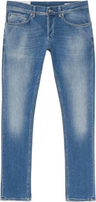 Dondup Slim-Fit Jeans Stijlvol en Comfortabel Blue Heren