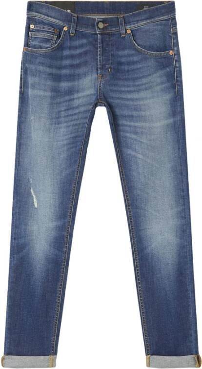 Dondup Slim-Fit Jeans Stijlvol en Comfortabel Blue Heren