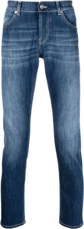 Dondup Slim-fit indigo blauwe stretch-katoenen jeans Blue Heren