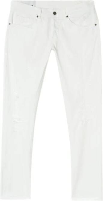 Dondup Vernielde Slim-Fit Bullstretch Jeans White Heren