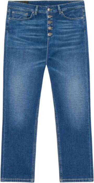 Dondup Ss23 Denim Jeans voor Dames SS23 Denim Jeans met Juweelknoopsluiting Blue Dames