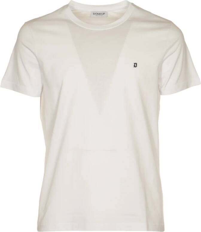 Dondup Geborduurd Logo Jersey T-shirt White Heren