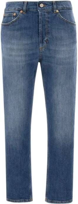 Dondup Tijdloze Straight Jeans voor Vrouwen Blue Dames