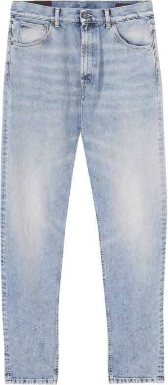 Dondup Straight Jeans Blauw Heren