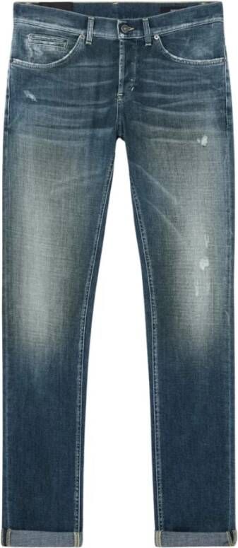 Dondup Slim-Fit Whiskered Jeans Upgrade Collectie Blue Heren