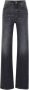 Dondup Zwarte high-waisted straight-leg jeans Black Dames - Thumbnail 1