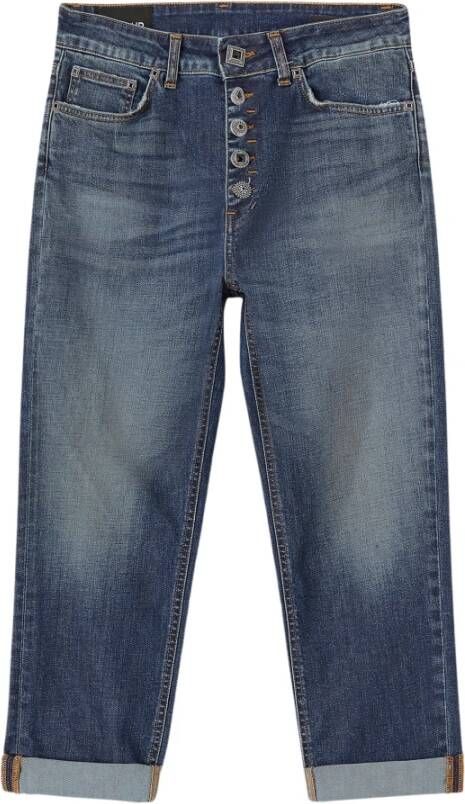 Dondup Straight Trousers Blauw Dames