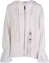 Dondup Stijlvolle Zip-through Sweatshirt voor Vrouwen White Dames - Thumbnail 1