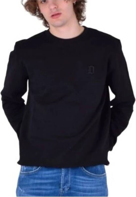 Dondup Zwarte Crewneck Sweatshirt Uf641 Kf0196 Fs6.890 Black Heren