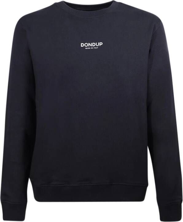 Dondup Katoenen sweatshirt met geribbelde details Black Heren