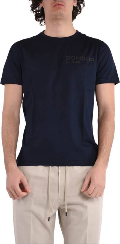 Dondup T-Shirts Blauw Heren