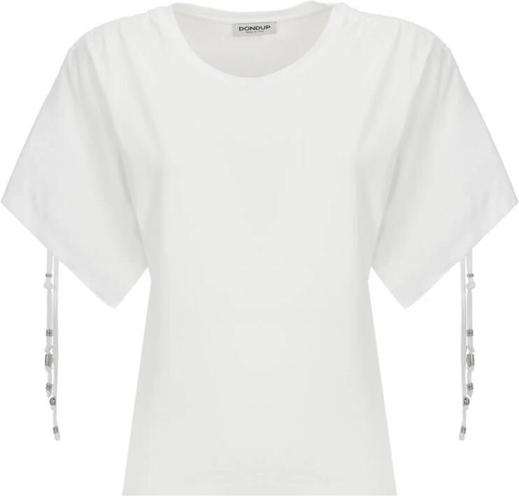 Dondup Casual Katoenen T-Shirt Wit Dames
