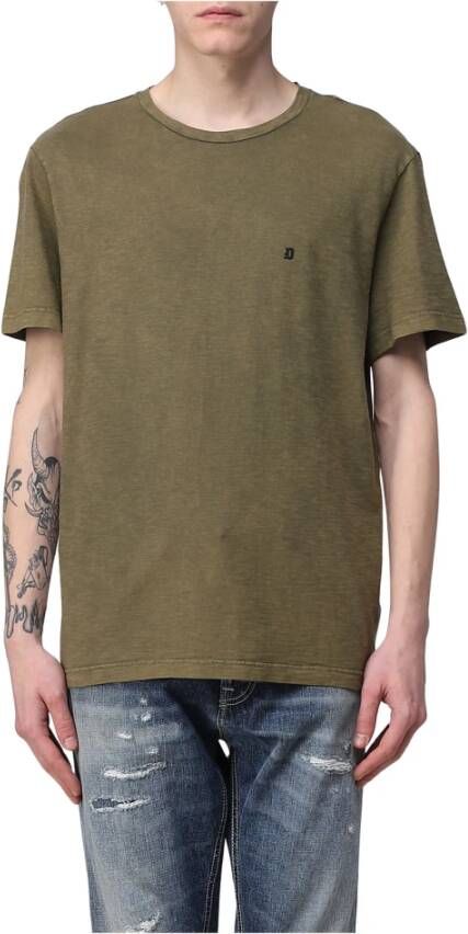 Dondup T-Shirts Groen Heren