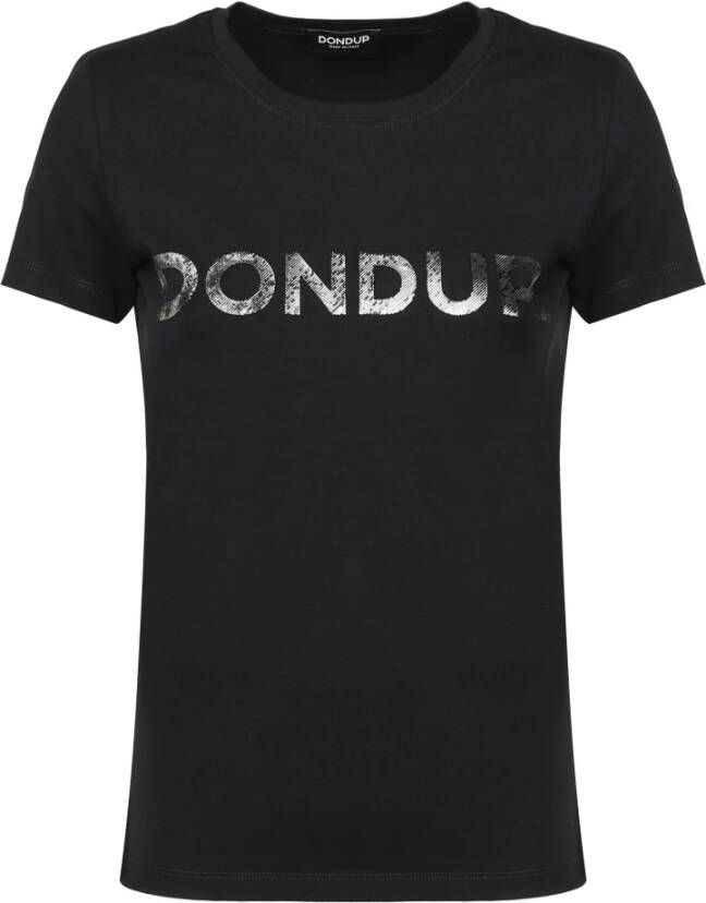 Dondup T-Shirt Klassiek Model Black Dames