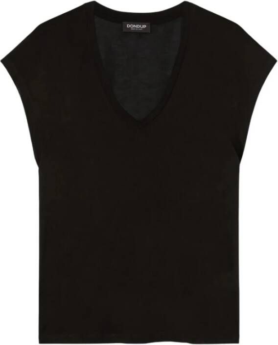 Dondup Stijlvolle T-shirts voor vrouwen Black Dames