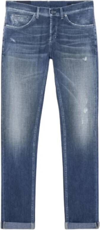 Dondup Slim-Fit Whiskered Jeans Upgrade Collectie Blue Heren