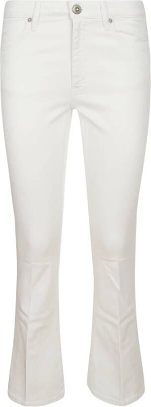 Dondup Stijlvolle Slim-Fit Witte Katoenen Denim Jeans White Dames