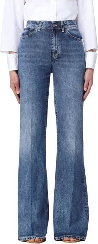 Dondup Blauwe Distressed Skinny Jeans Ss23 Blue Dames