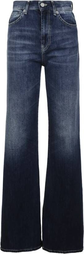 Dondup Amber Palazzo Jeans Donkere Wassing Blue Dames