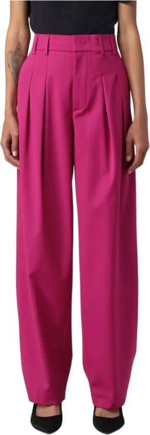 Dondup Wide Trousers Roze Dames