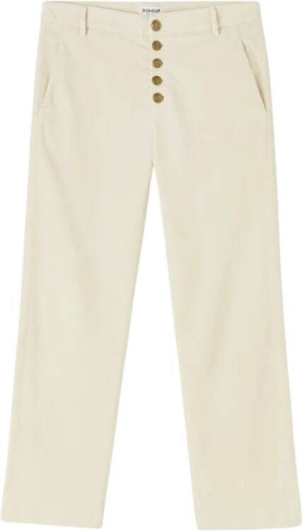 Dondup Straight Trousers Beige Dames