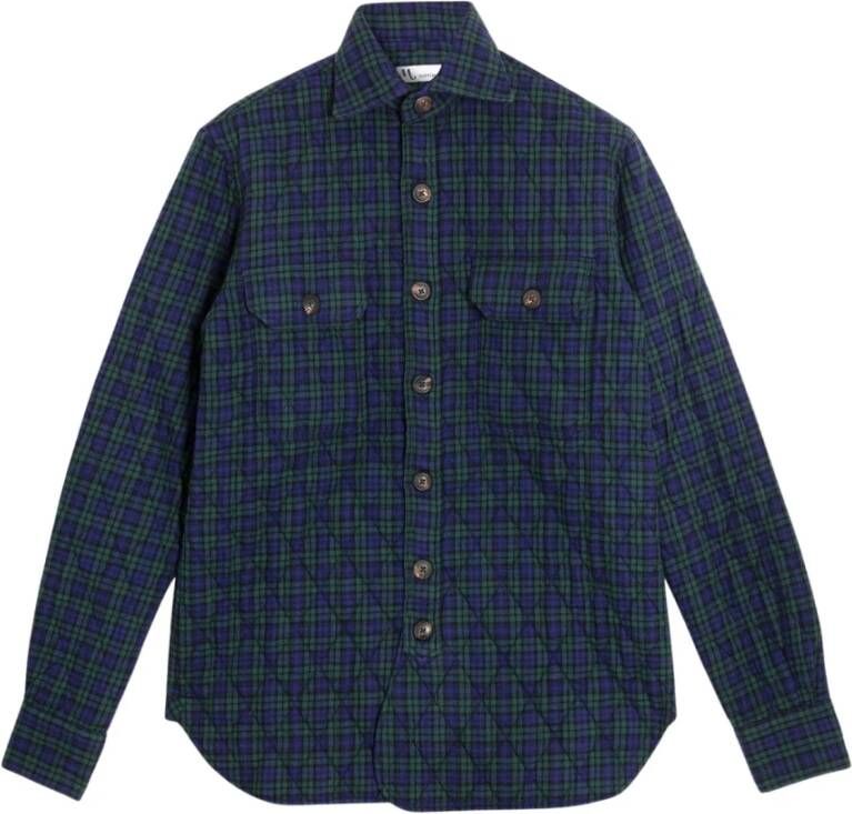 Doppiaa Aantero checked overshirt Blauw Heren
