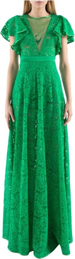 Doris S Bianco Spino lange jurken Groen Dames