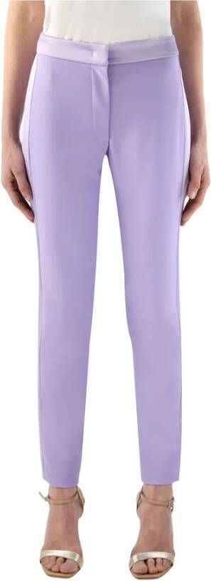 Doris S Slim-fit broek Purple Dames