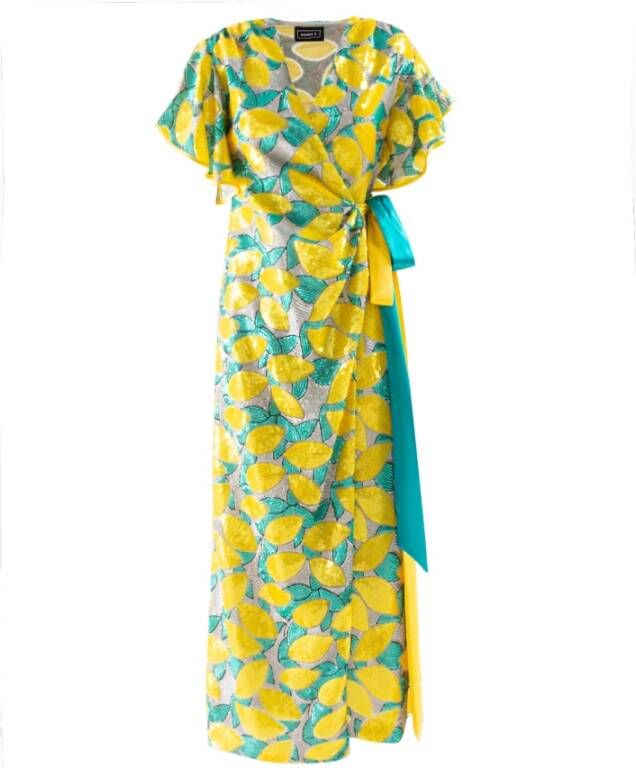 Doris S Wrap Dresses Yellow Dames