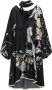 Dorothee schumacher Bloemenprint zijden jurk met sjaaldetail Zwart Dames - Thumbnail 1