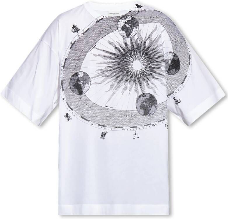 Dries Van Noten Bedrukt T-shirt White Heren