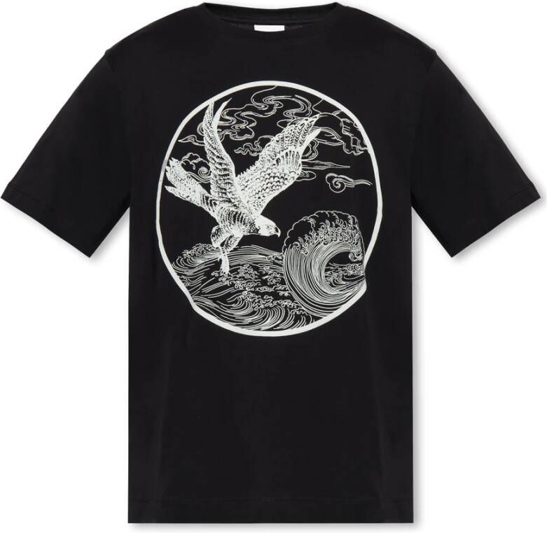 Dries Van Noten Bedrukt T-shirt Zwart Heren