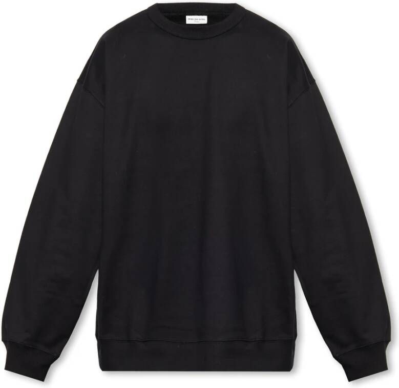 Dries Van Noten Cotton sweatshirt Zwart Heren