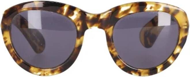 Dries van Noten Pre-owned Acetate sunglasses Bruin Dames
