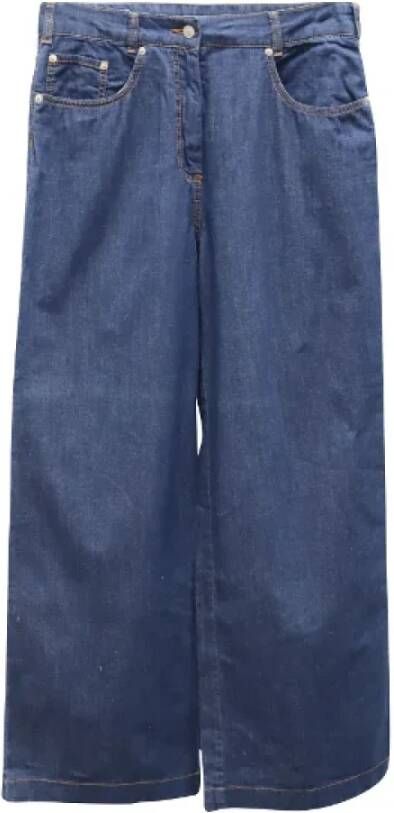 Dries van Noten Pre-owned Cotton bottoms Blauw Dames