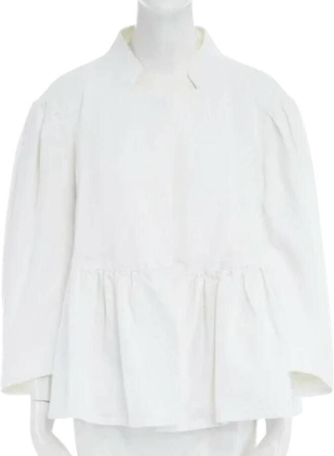 Dries van Noten Pre-owned Cotton outerwear White Dames